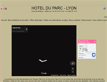 Tablet Screenshot of hotelduparc-lyon.com